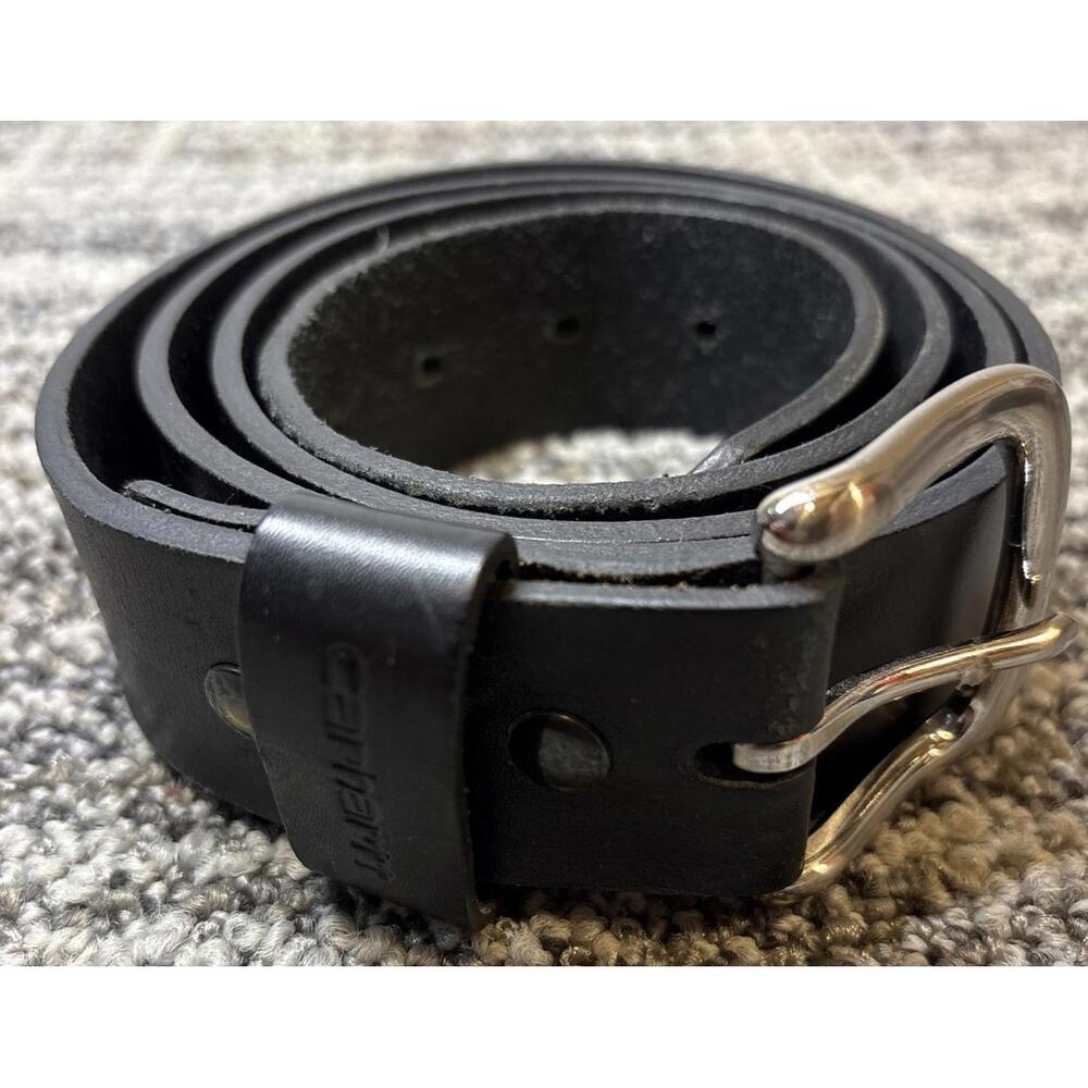 Carhartt Black Leather Classic Buckle Belt 42 Full Grain Leather 1.5” WB5509-M